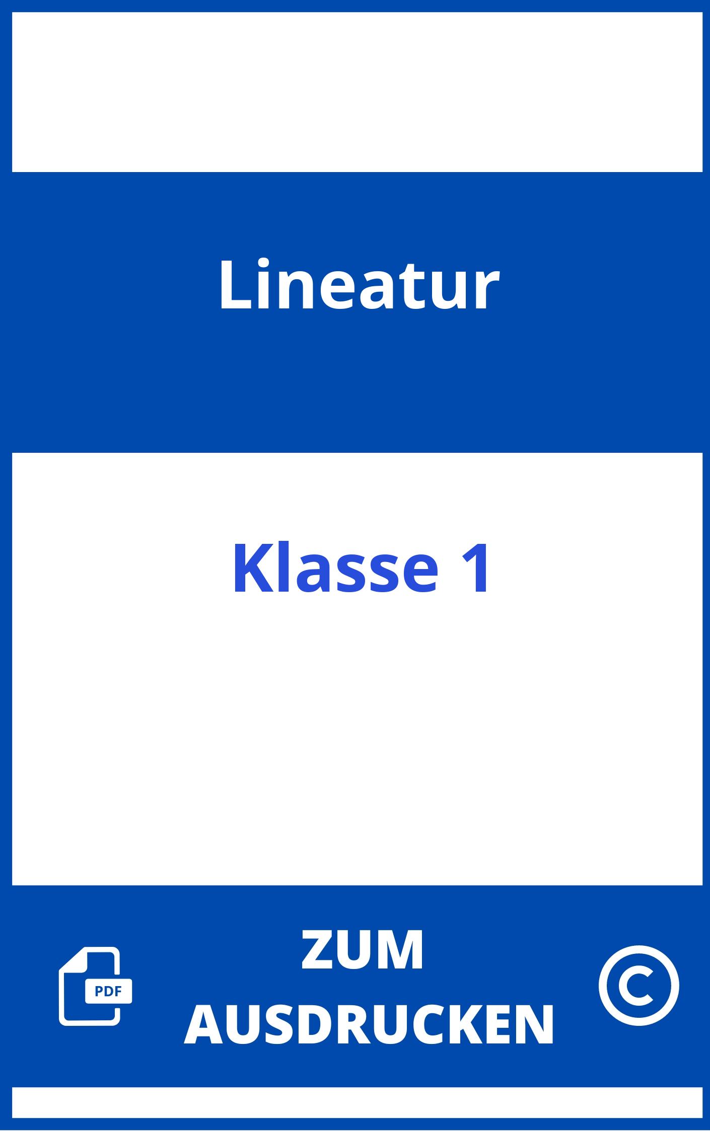 1 Klasse Lineatur Zum Ausdrucken