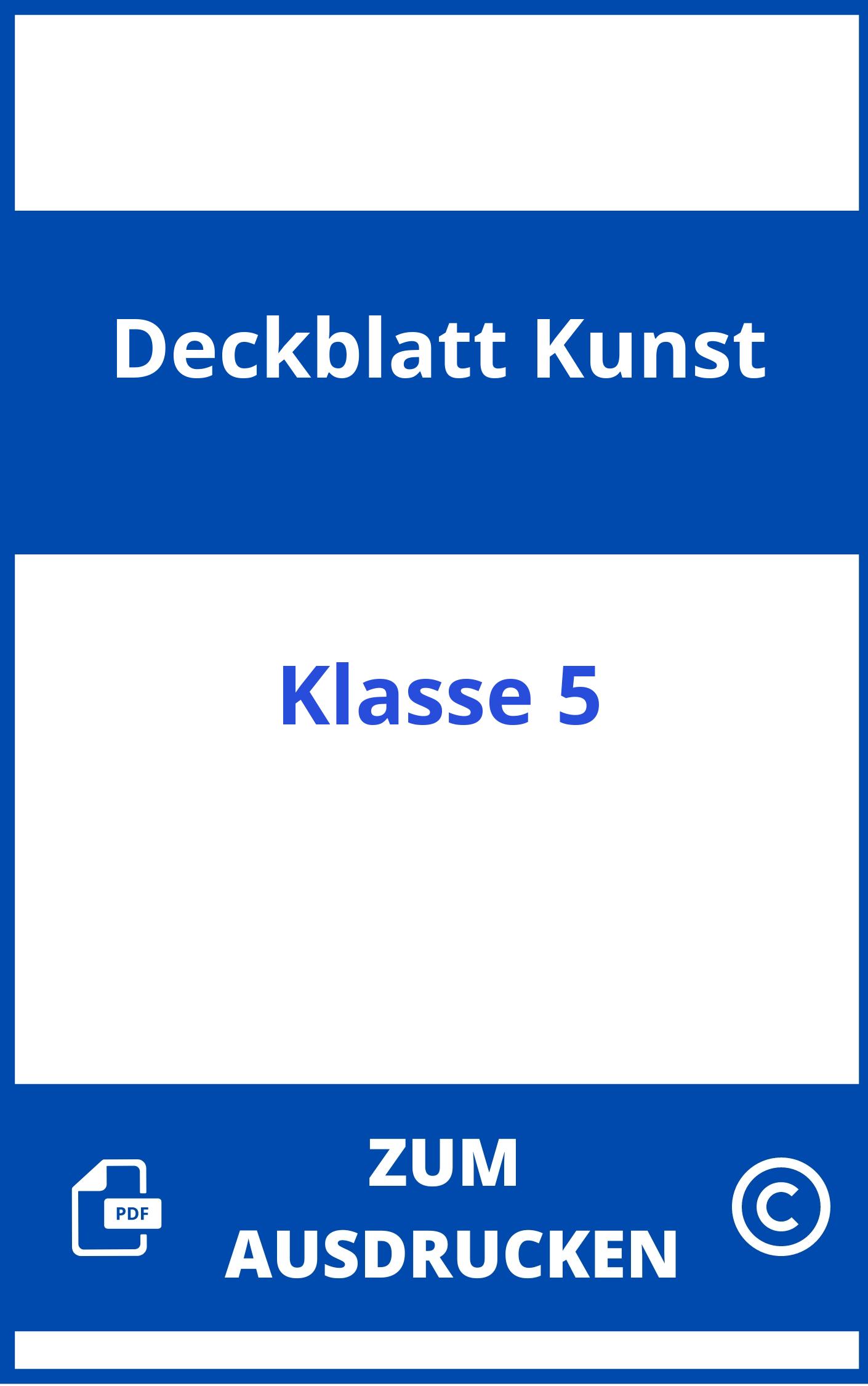 Deckblatt Kunst Klasse 5 Zum Ausdrucken