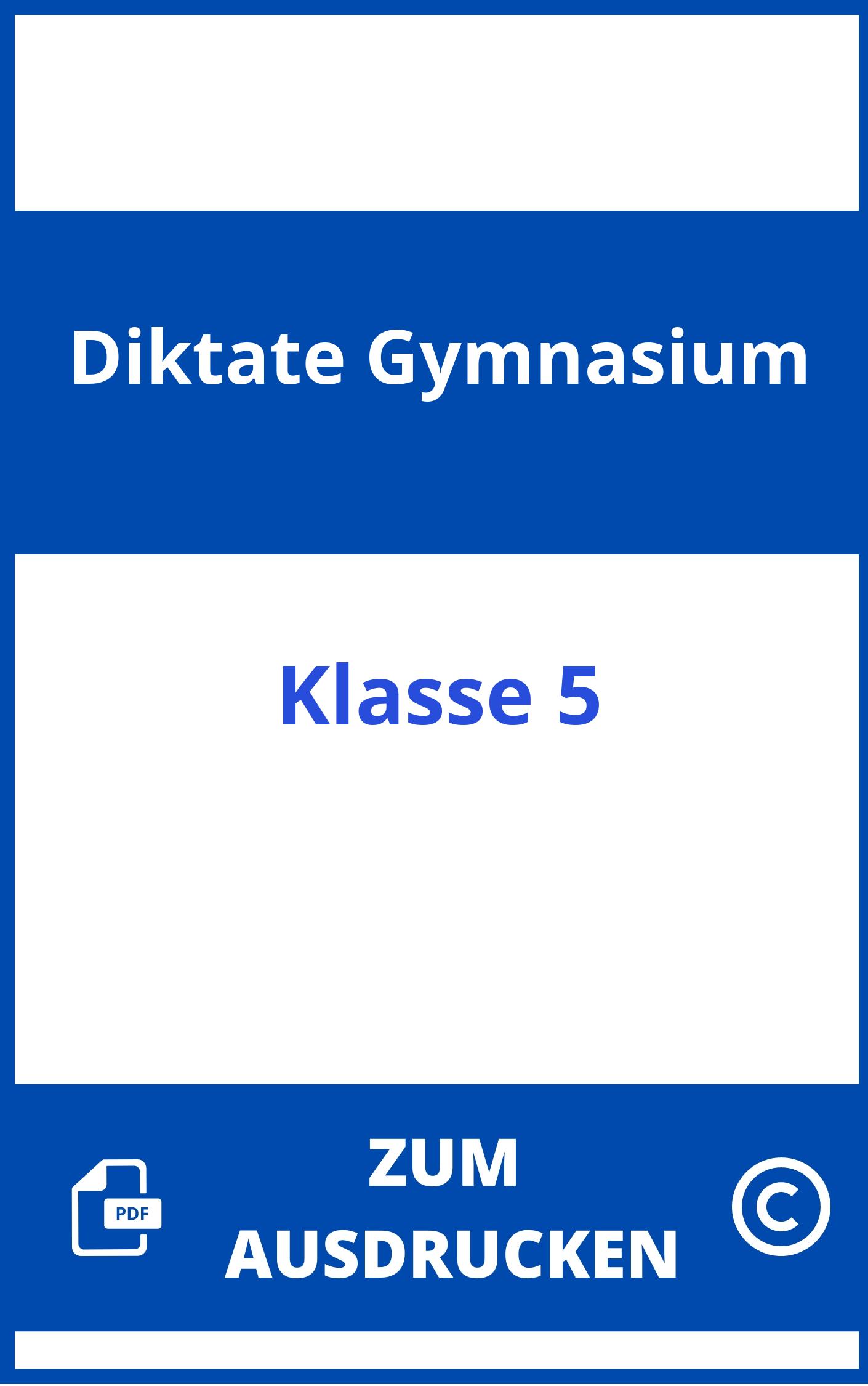 Diktate Klasse 5 Gymnasium Zum Ausdrucken