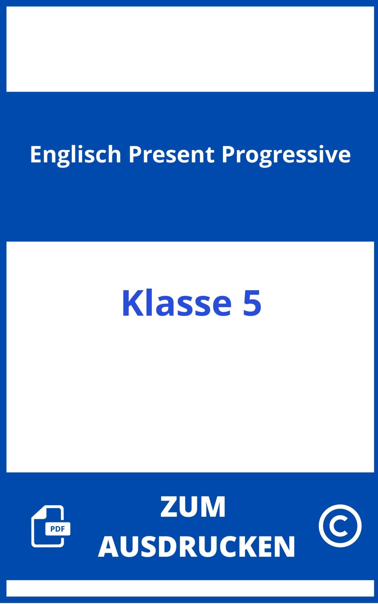 Simple Present Und Present Progressive Übungen 5 Klasse Zum Ausdrucken