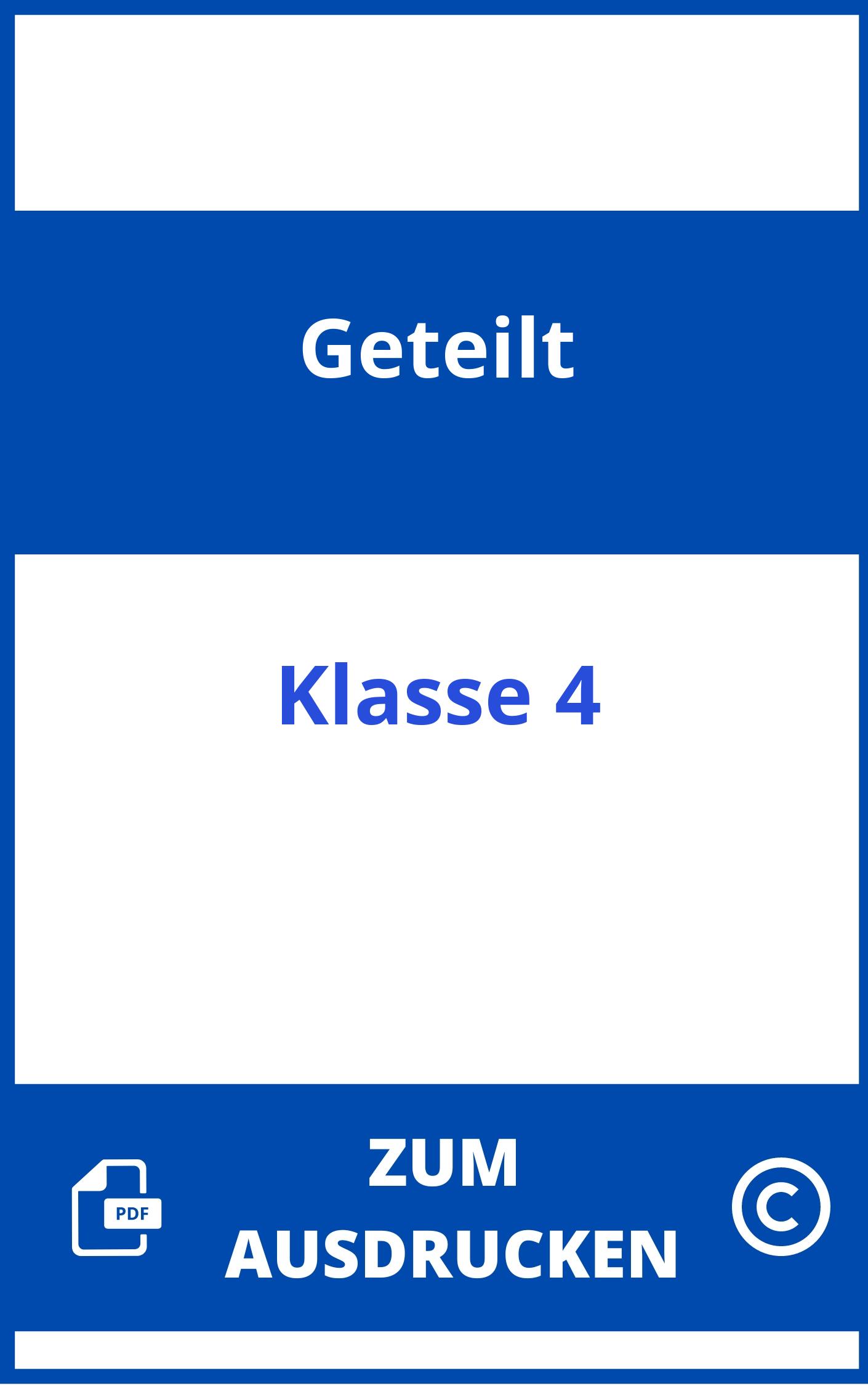 Geteiltaufgaben 4. Klasse Zum Ausdrucken