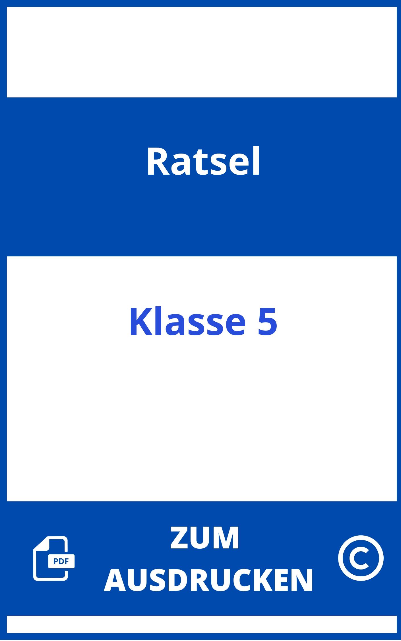 Rätsel Zum Ausdrucken 5. Klasse