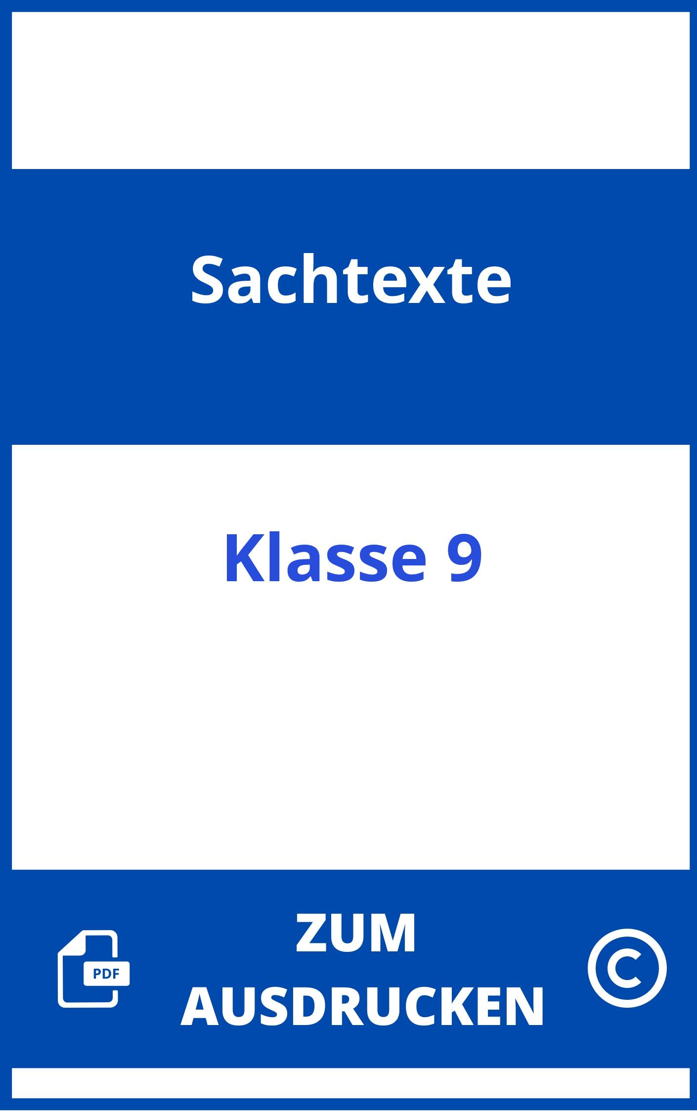 Sachtexte Zum Ausdrucken Klasse 9